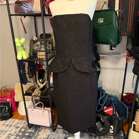 White House Black Market Black Strapless Dress - Picture 3 of 12